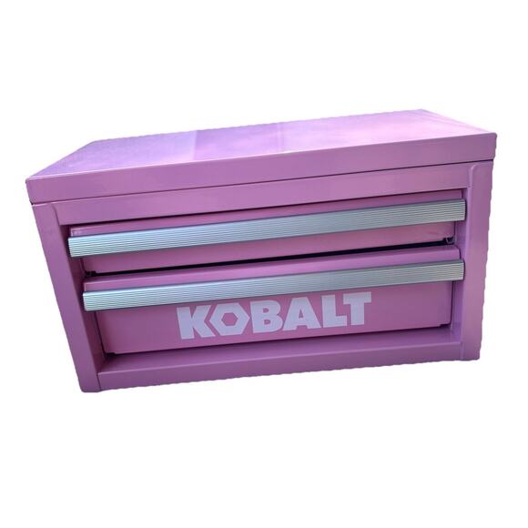 NWOB Kobalt 2 Drawer Hot Pink Mini Tool Box Craft Make-up - Picture 1 of 11